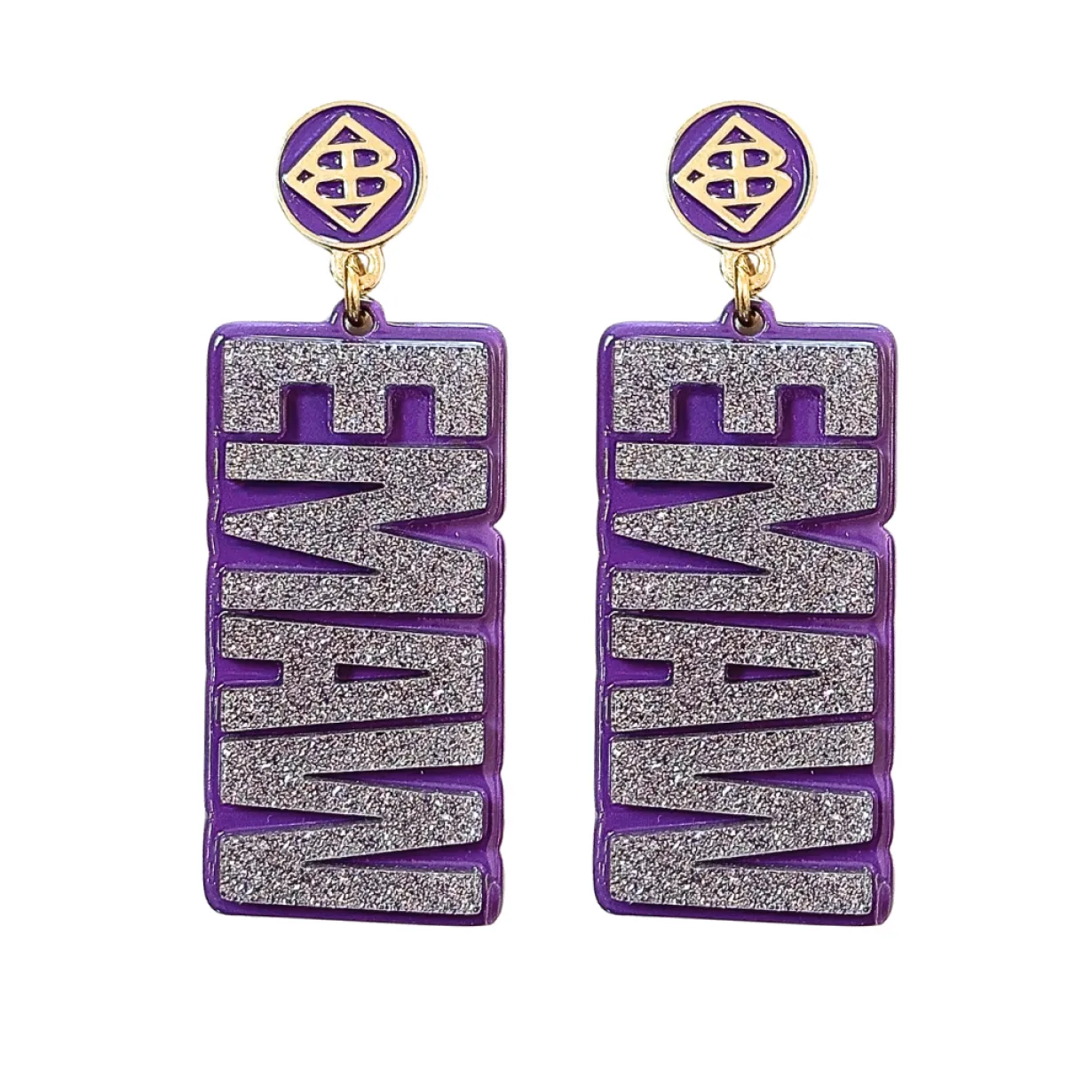 kansas_state_silver_emaw__0.webp Kansas State Silver EMAW Earrings-Brianna Cannon Fashion
