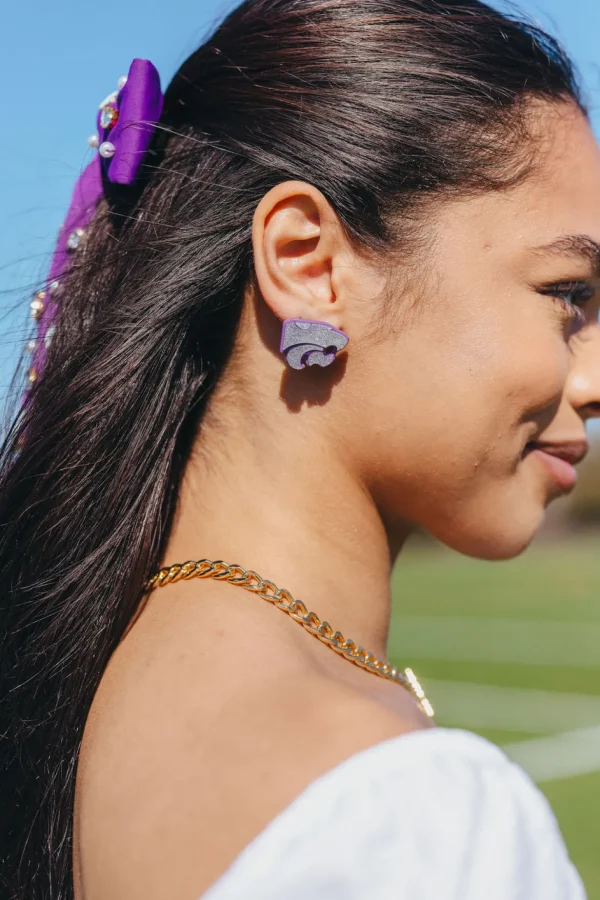 Kansas State Silver Wildcat Studs-Brianna Cannon Outlet