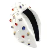 Kansas White Logo Headband-Brianna Cannon Outlet