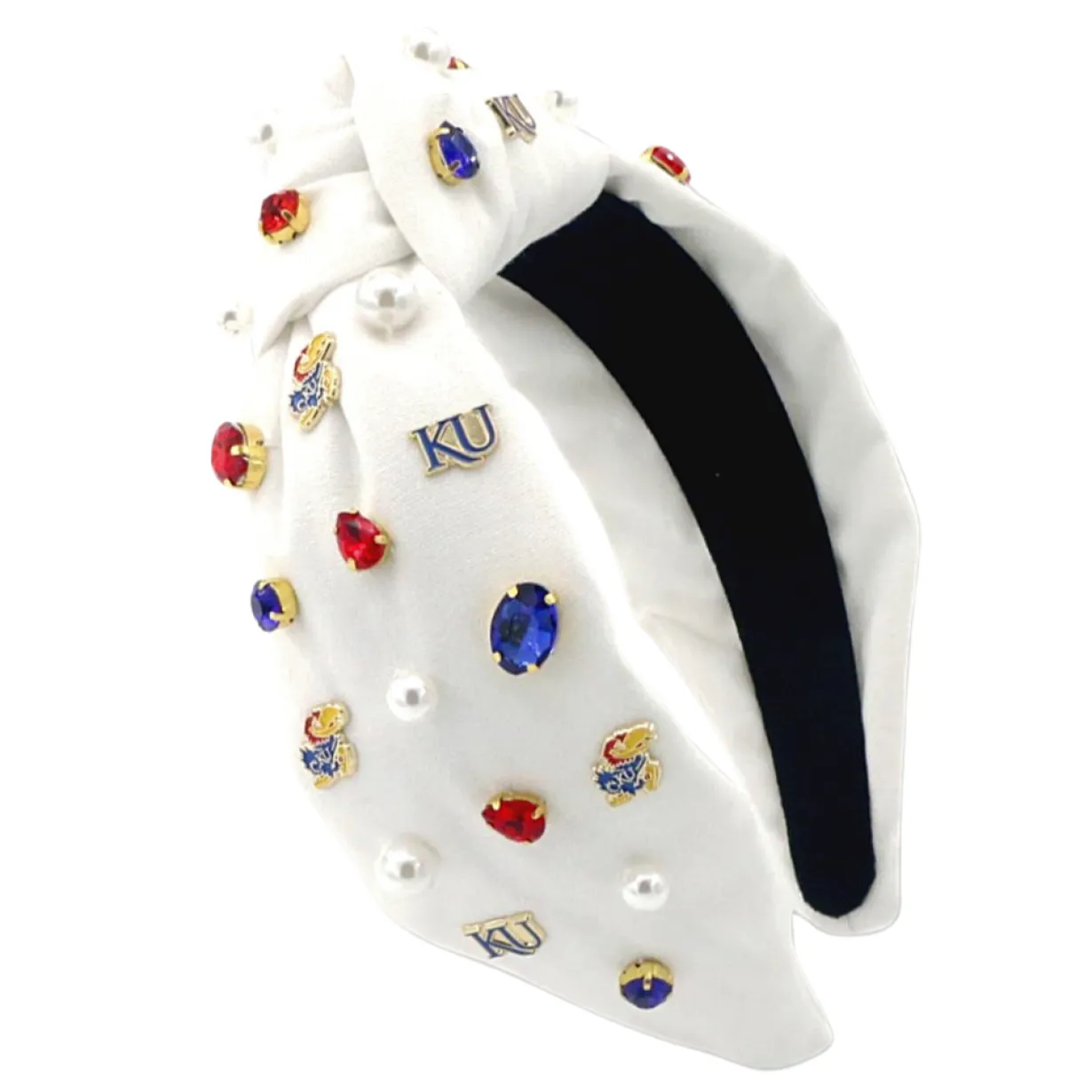 kansas_white_logo_headban_0.webp Kansas White Logo Headband-Brianna Cannon Outlet