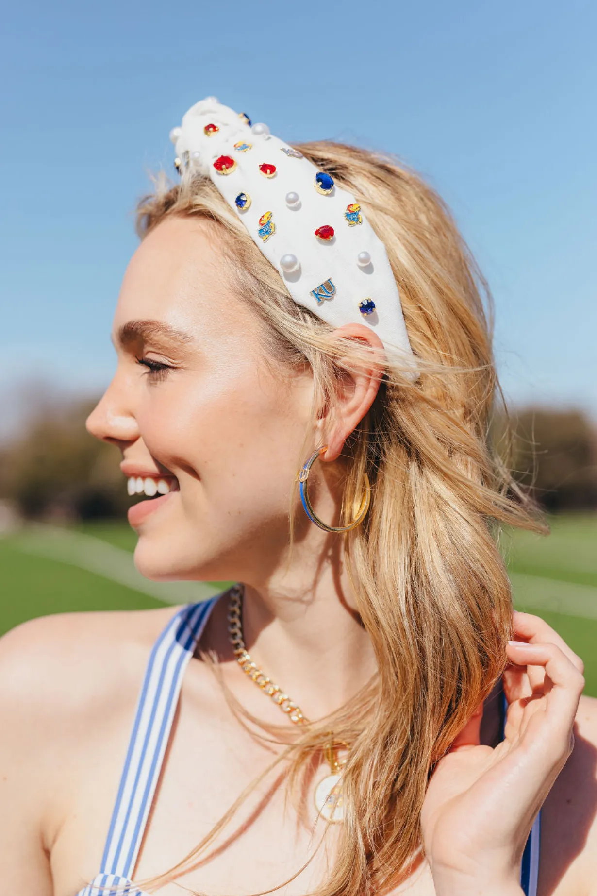 kansas_white_logo_headban_1.webp Kansas White Logo Headband-Brianna Cannon Outlet