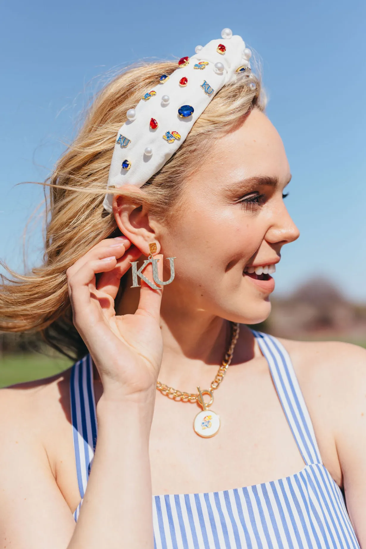 kansas_white_logo_headban_2.webp Kansas White Logo Headband-Brianna Cannon Outlet