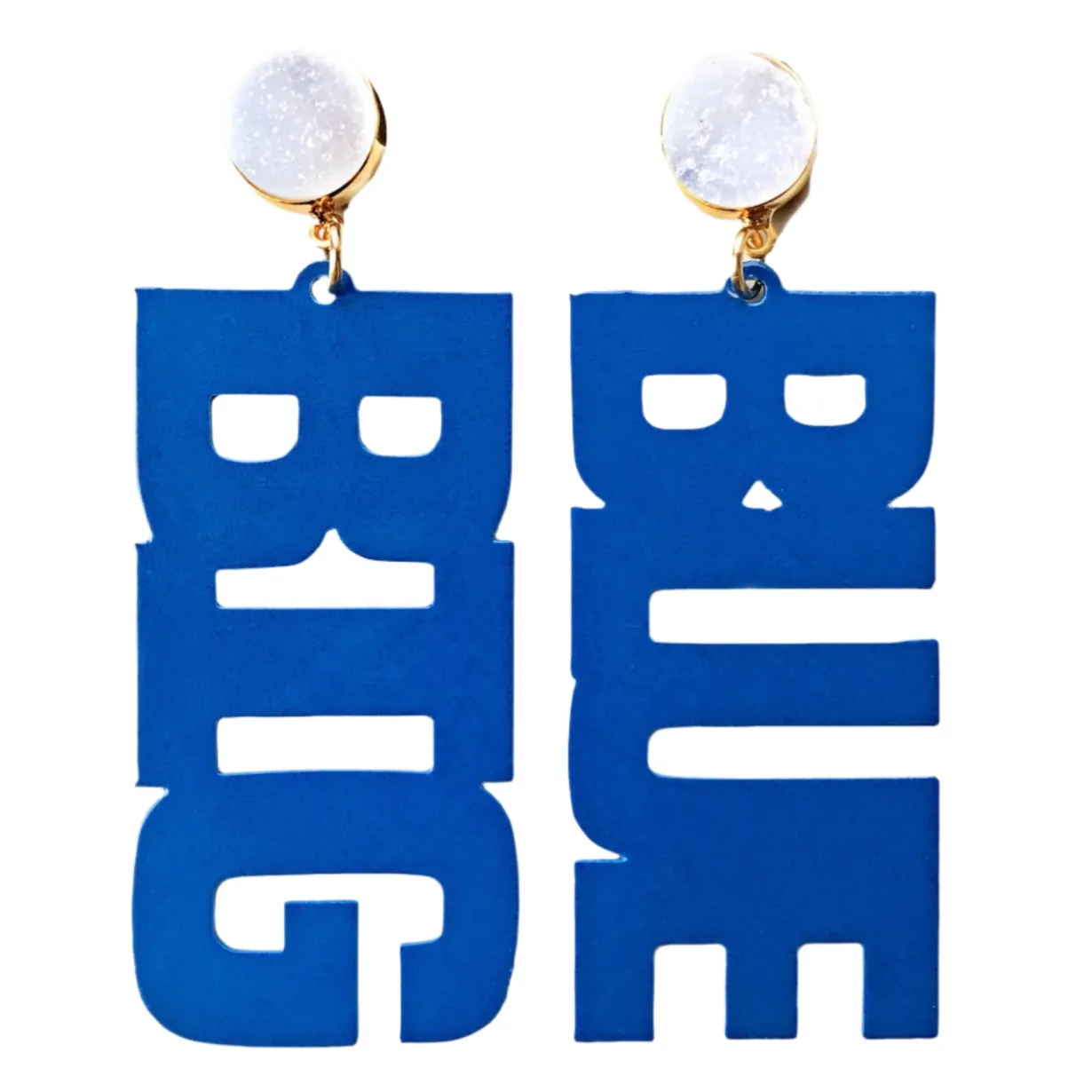 kentucky_blue_big_blue_ea_0.webp Kentucky Blue "BIG BLUE" Earrings with White Druzy-Brianna Cannon Outlet