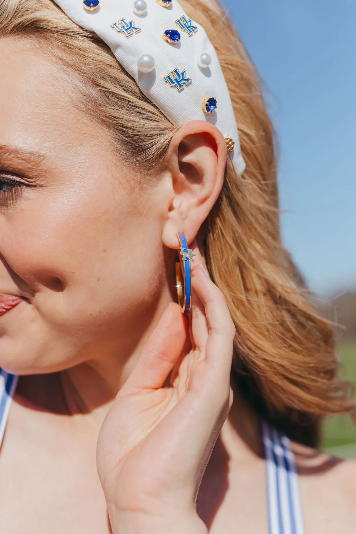 kentucky_logo_hoop_earrin_1.webp Kentucky Logo Hoop Earrings-Brianna Cannon Discount