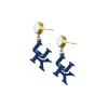 Kentucky Mini Blue Glitter UK Earrings-Brianna Cannon Fashion