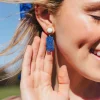 Kentucky Mini Blue Glitter BIG BLUE Earrings-Brianna Cannon Clearance