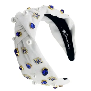 Kentucky White Logo Headband-Brianna Cannon Clearance