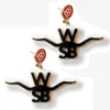 Large White and Black WSB Earrings-Brianna Cannon Sale