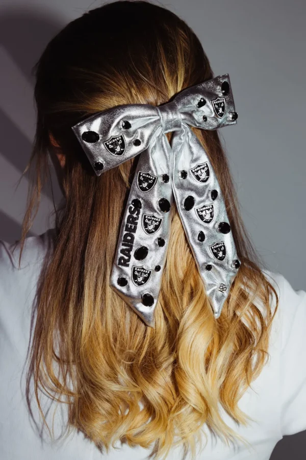 Las Vegas Raiders Silver Bow Barrette-Brianna Cannon Sale
