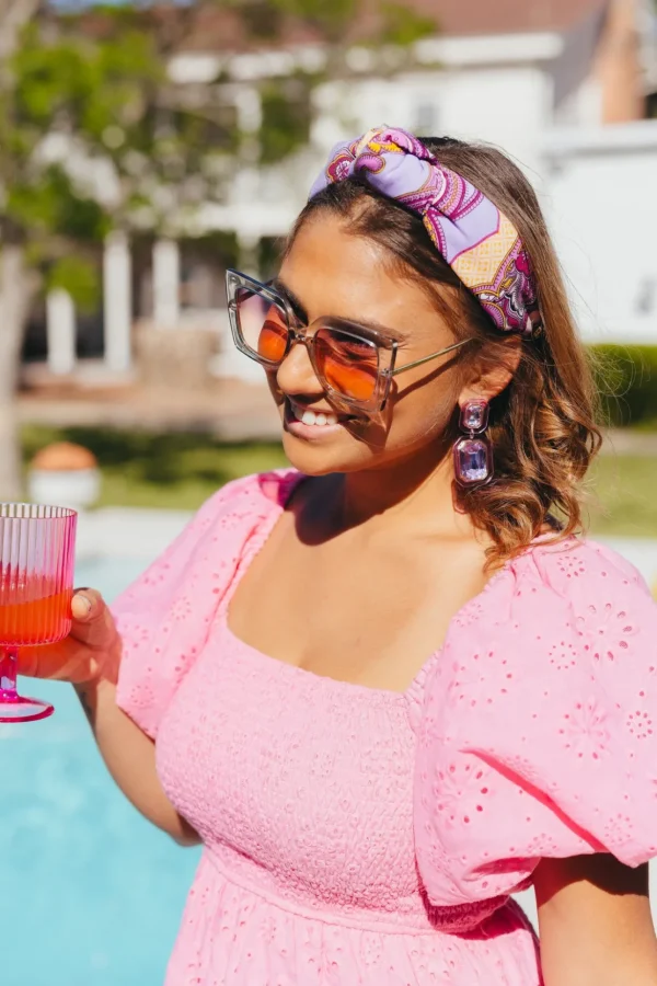Lavender Crystal Drop Earrings-Brianna Cannon Outlet