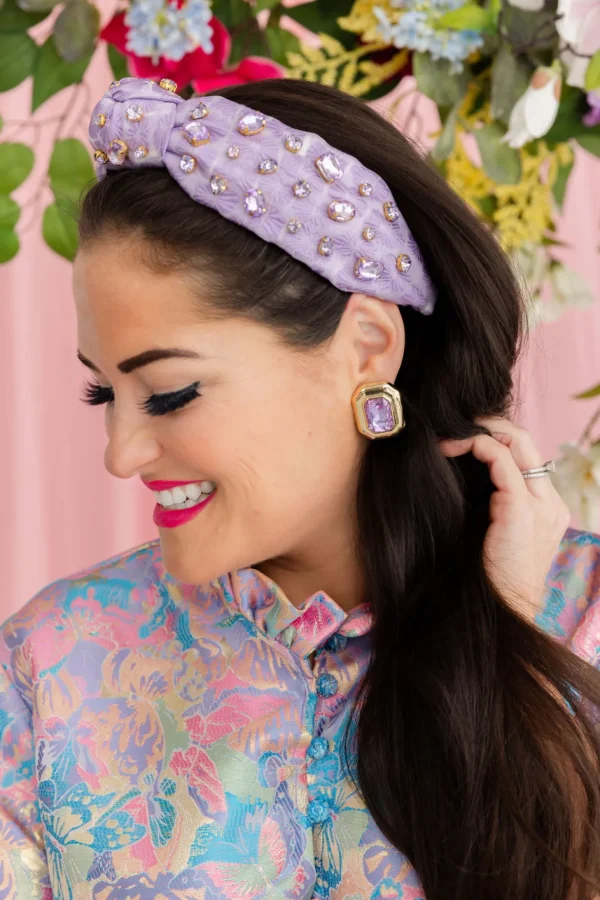 Lavender Jeweled Studs-Brianna Cannon Clearance