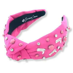 Let's Go Girls Pink Boot Headband-Brianna Cannon Clearance