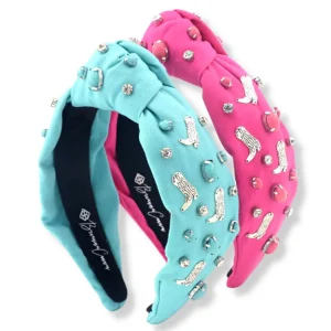 Let's Go Girls Pink Boot Headband-Brianna Cannon Clearance