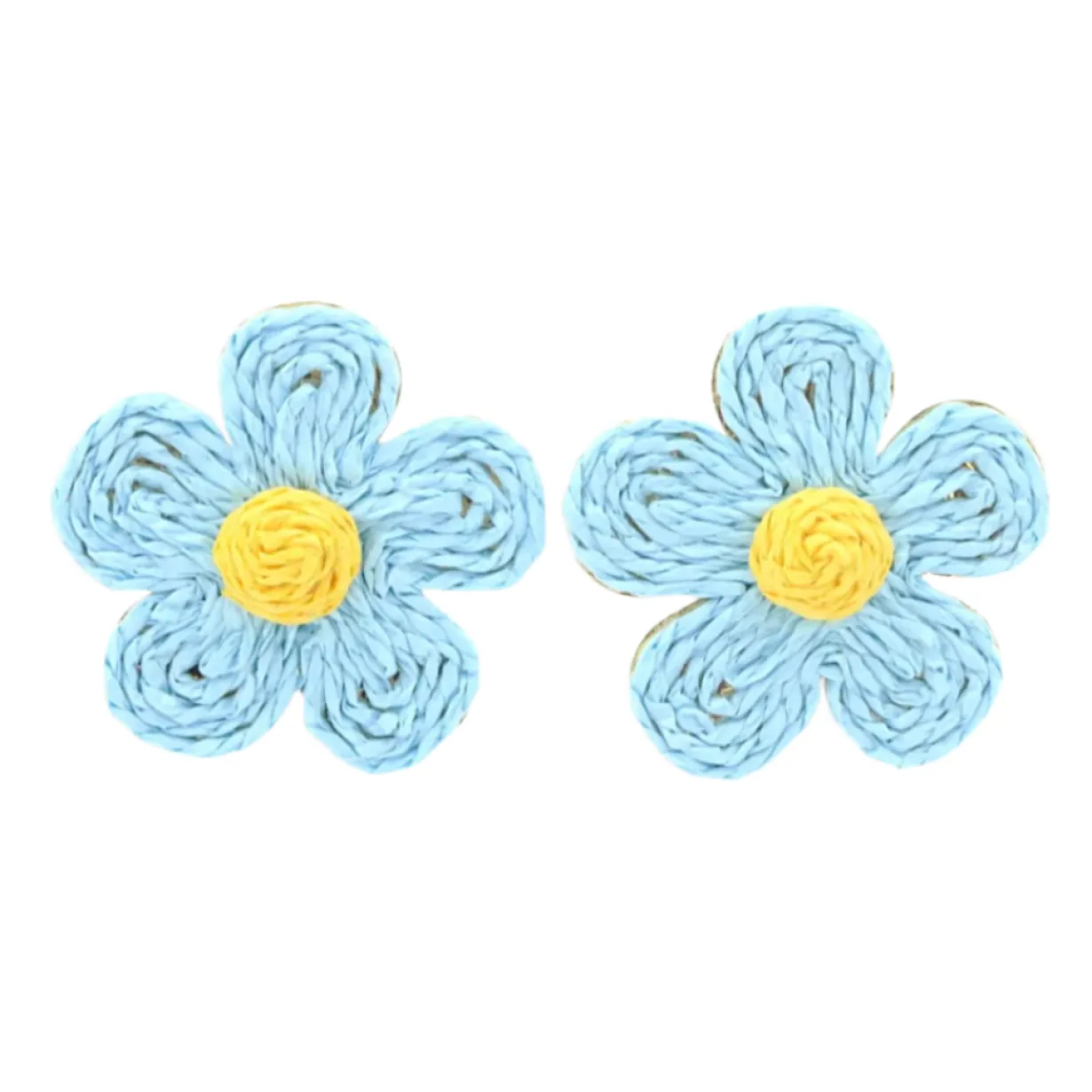 light_blue_raffia_daisy_e_0.webp Light Blue Raffia Daisy Earrings-Brianna Cannon Discount