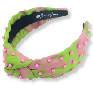 Lime and Rose Silk Headband-Brianna Cannon Fashion