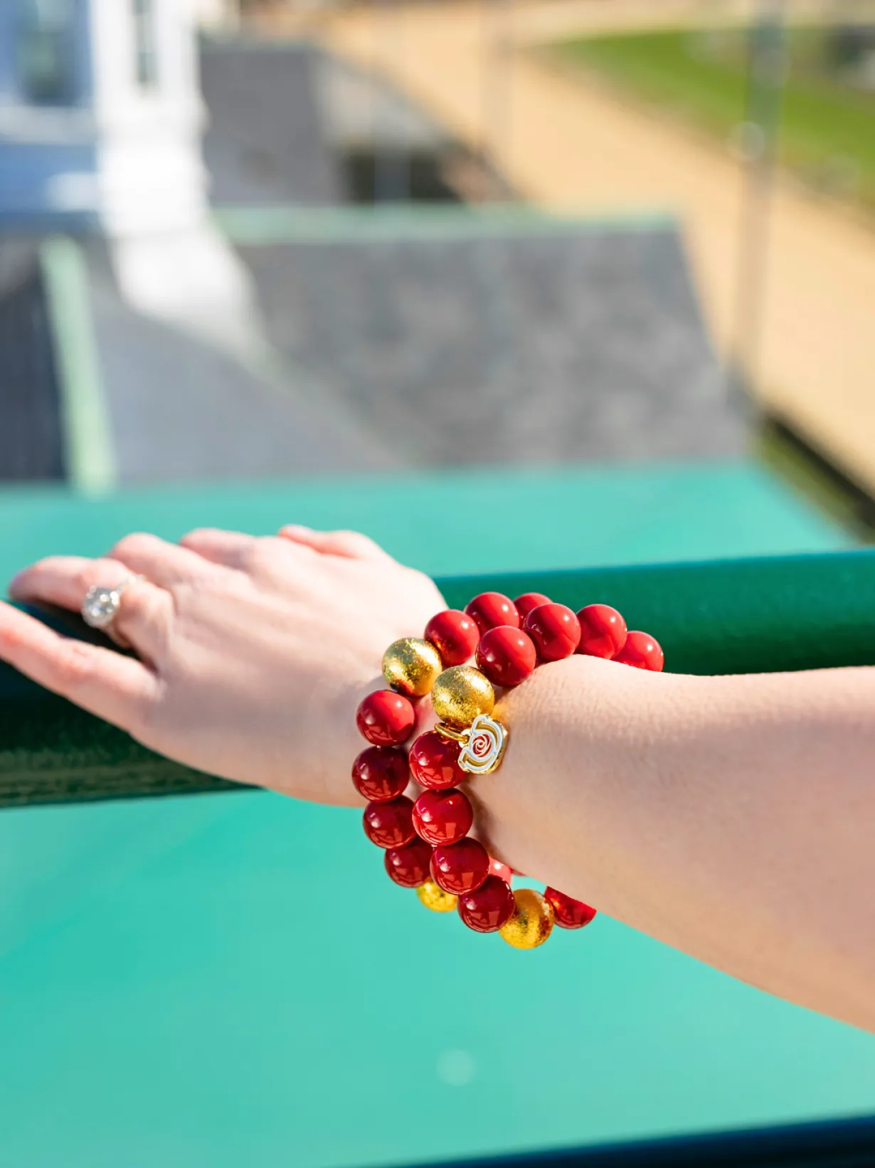limited_edition_kentucky__2-2.webp Limited Edition Kentucky Derby 150th Anniversary Beaded Bracelet with Charm-Brianna Cannon Best
