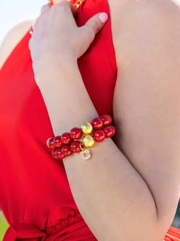 Limited Edition Kentucky Derby 150th Anniversary Beaded Bracelet with Charm-Brianna Cannon Best