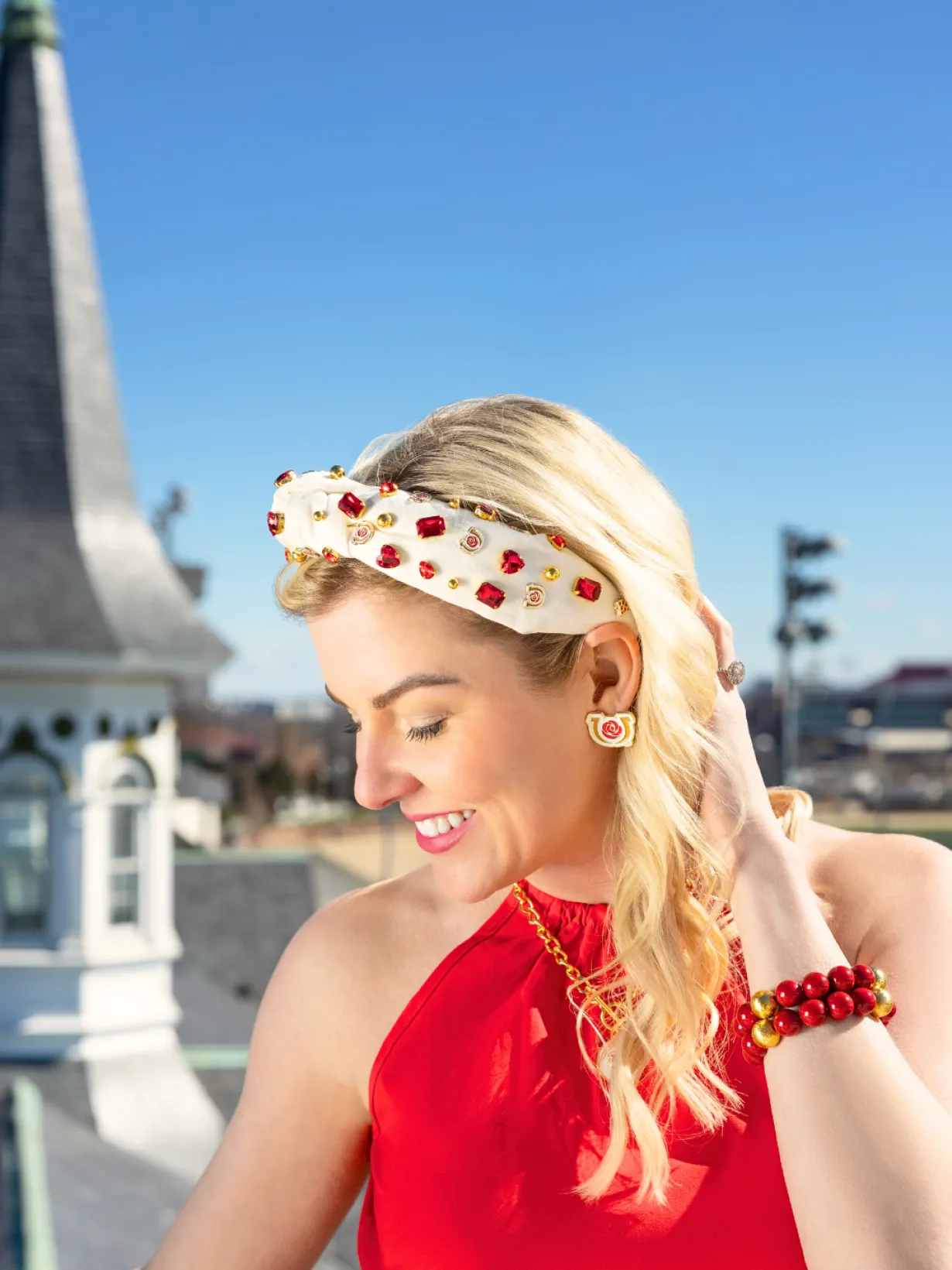 limited_edition_kentucky__5-2.webp Limited Edition Kentucky Derby 150th Anniversary Beaded Bracelet with Charm-Brianna Cannon Best