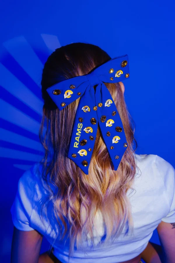 Los Angeles Rams Blue Bow Barrette-Brianna Cannon Outlet