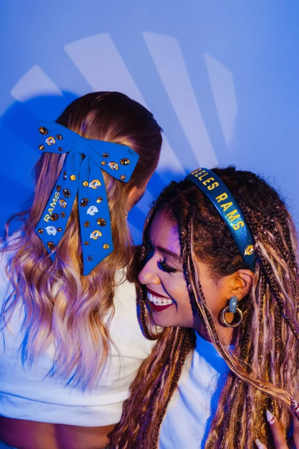 Los Angeles Rams Blue Bow Barrette-Brianna Cannon Outlet