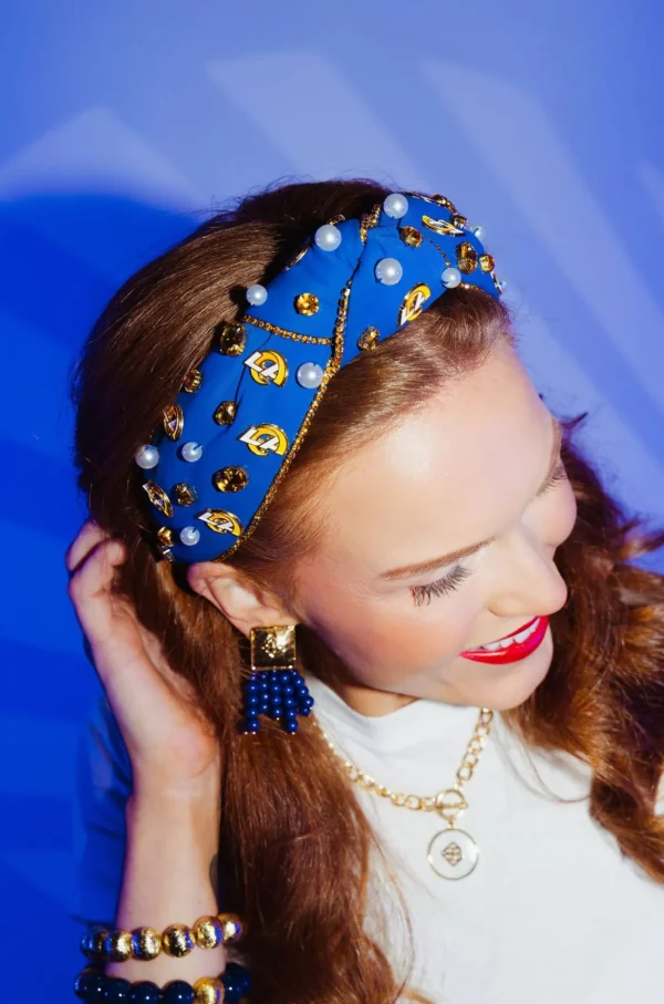 Los Angeles Rams Blue Logo Headband-Brianna Cannon Outlet