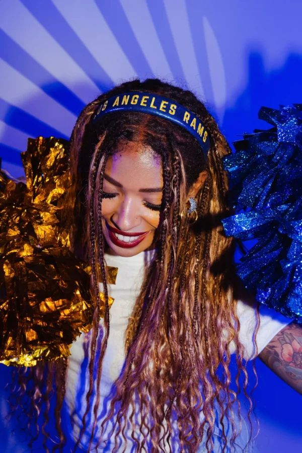 Los Angeles Rams Thin Embroidered Headband-Brianna Cannon Discount