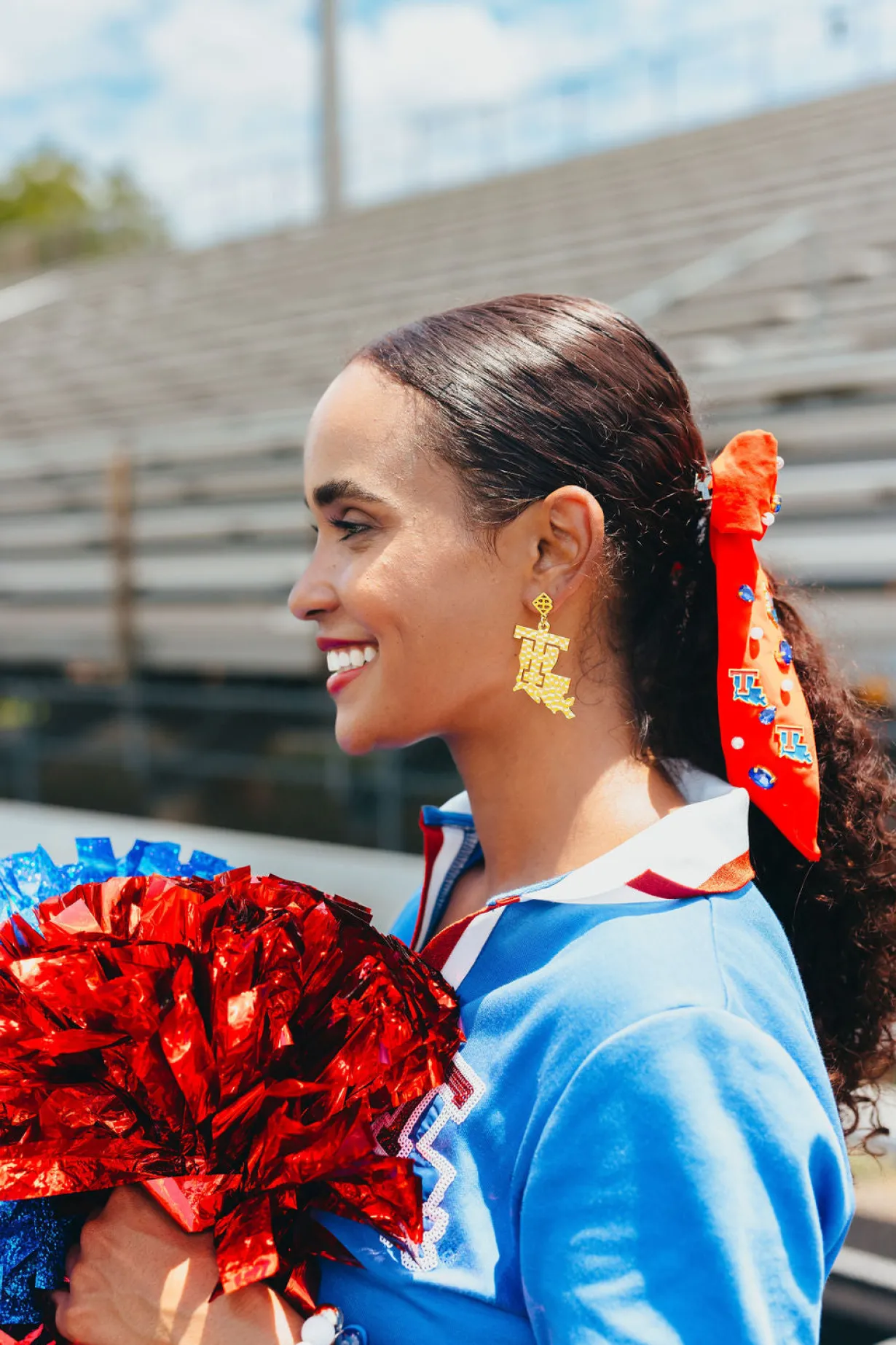 louisiana_tech_gold_logo__1.webp Louisiana Tech Gold Logo Earring with BC Logo-Brianna Cannon Sale