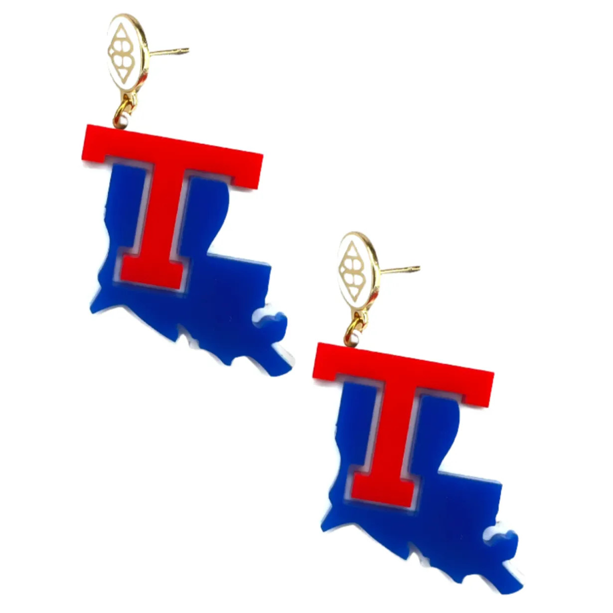 louisiana_tech_logo_earri_0.webp Louisiana Tech Logo Earrings-Brianna Cannon Hot