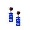 Louisiana Tech Mini Blue HBTD Earrings-Brianna Cannon Hot