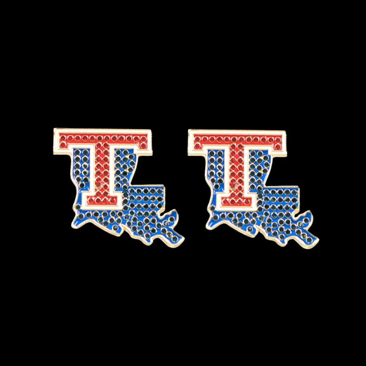 louisiana_tech_pav_logo_s_0.webp Louisiana Tech Pavé Logo Studs-Brianna Cannon Discount