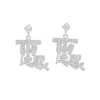 Louisiana Tech Silver Logo Earring with BC Logo-Brianna Cannon Discount