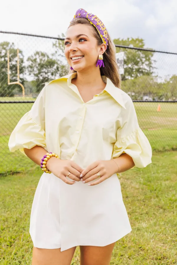 LSU Adult Size GEAUX TIGERS Cross Stitch Headband-Brianna Cannon Fashion