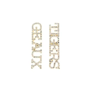 LSU GEAUX TIGERS Pavé Rhinestone Stud Earrings-Brianna Cannon Online