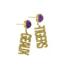 LSU Mini Gold Glitter GEAUX TIGERS Earrings-Brianna Cannon Fashion
