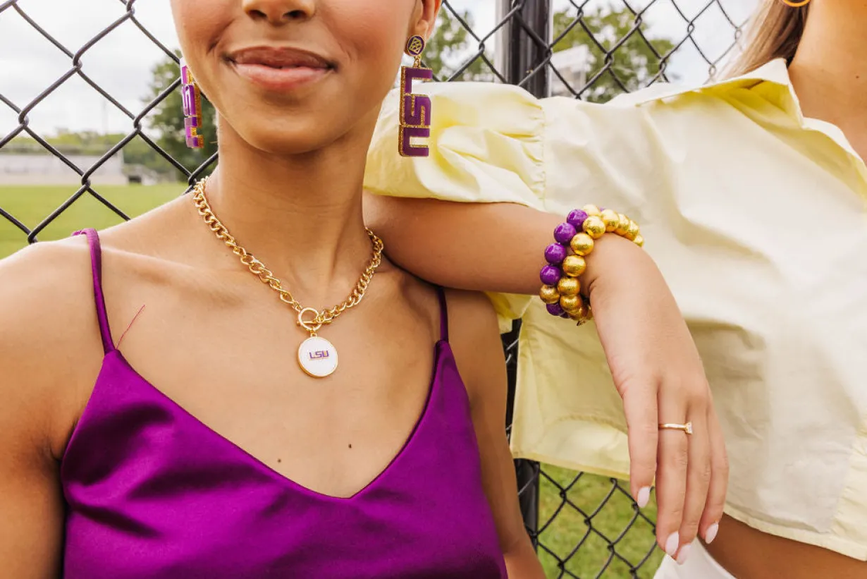 lsu_purple__gold_glitter__3.webp LSU Purple & Gold Glitter LSU Earrings-Brianna Cannon Hot