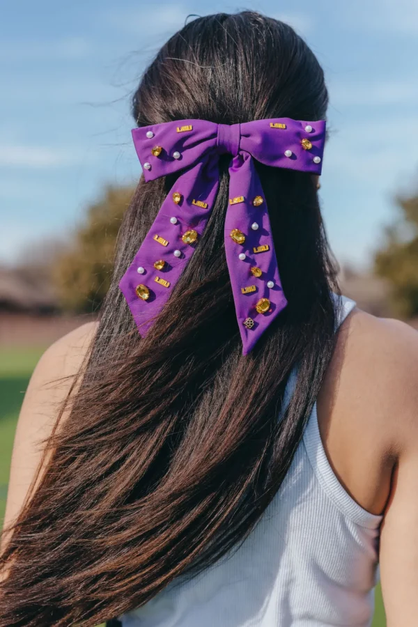 LSU Purple Bow Barrette-Brianna Cannon Sale