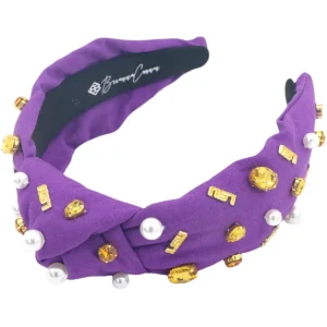 LSU Purple Logo Headband-Brianna Cannon Fashion