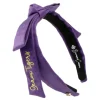 LSU Purple Thin Embroidered Ribbon Bow Headband-Brianna Cannon Fashion