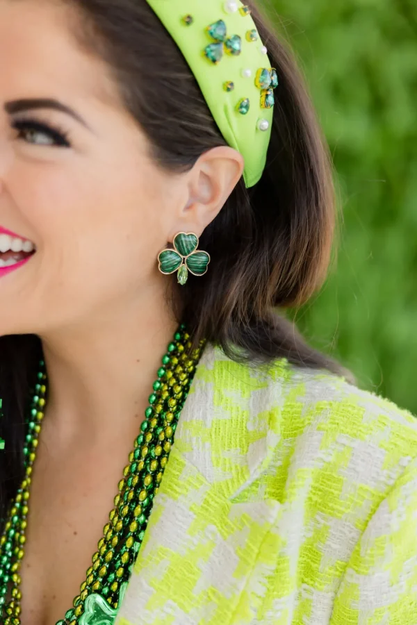 Malachite Shamrock Studs-Brianna Cannon Online