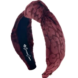 Mauve Leopard Print Knotted Headband-Brianna Cannon Hot