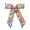 Metallic Iridescence Brocade Bow Barrette With Crystals-Brianna Cannon Fashion