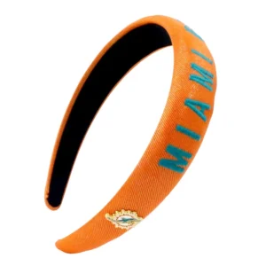 Miami Dolphins Thin Embroidered Headband-Brianna Cannon Outlet