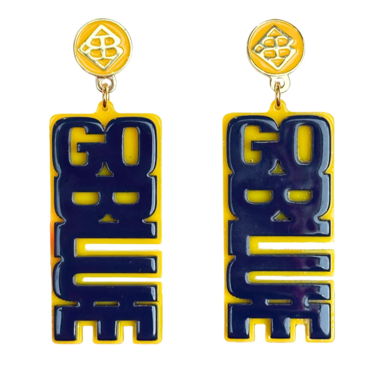michigan_blue_go_blue_ear_0.webp Michigan Blue GO BLUE Earrings-Brianna Cannon Hot