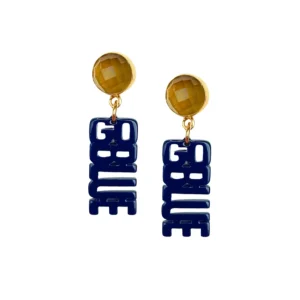 Michigan Mini Blue GO BLUE Earrings-Brianna Cannon Sale