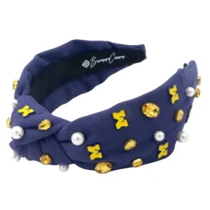 Michigan Navy Logo Headband-Brianna Cannon Fashion