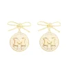 Michigan Pearl Bow Medallion Earrings-Brianna Cannon Fashion