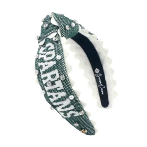 Michigan State Child SPARTANS Cross Stitch Headband-Brianna Cannon Clearance