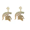 Michigan State Gold Logo Earring with BC Logo-Brianna Cannon Fashion