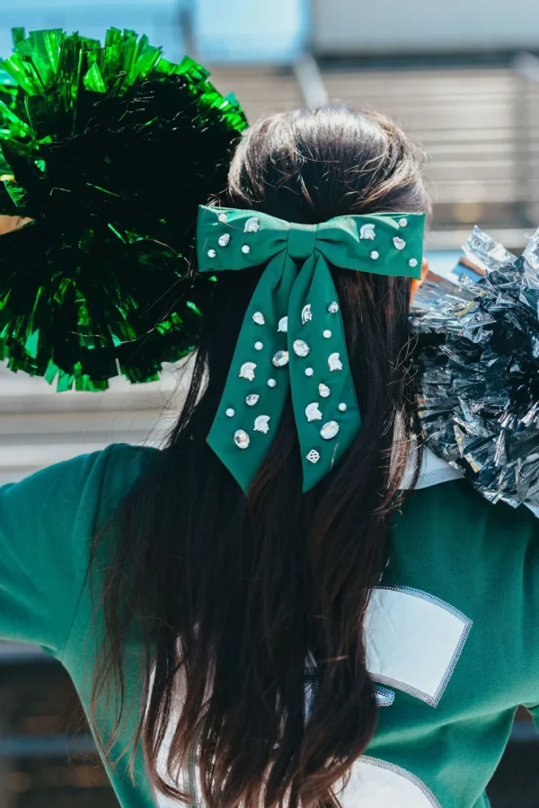 Michigan State Green Bow Barrette-Brianna Cannon Outlet