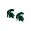 Michigan State Green Logo Stud Earrings-Brianna Cannon Clearance